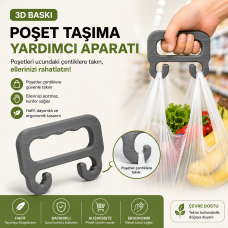 Siyah Çok Amaçlı Market Pazar Poşet Tutucu Taşıma Aparat Kiti - Görsel 1