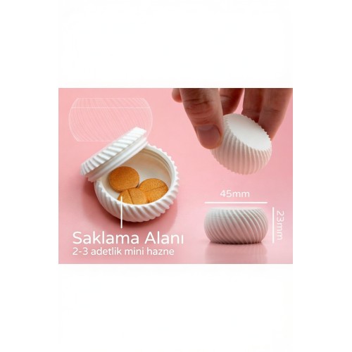 Modern İlaç Saklama Kutusu Günlük Mini PillBox 4 cm