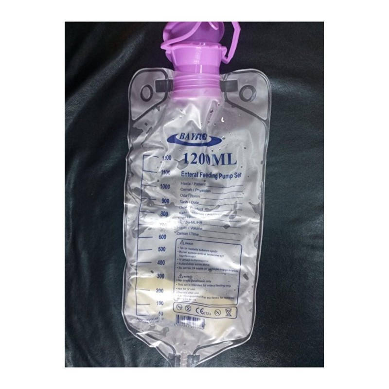 Enteral Beslenme Torbası 1200 Ml (Pompa ve Manuel Kullanılabilir) - 10 Adet - Görsel 2