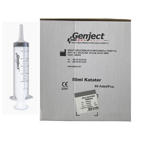 Beslenme Katater Enjektörü Gavaj & Çam Uçlu Şırınga 50 ml - 60lı Paket