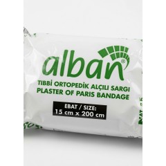 5 Adet - Alçılı Sargı Bezi 15 cm x 200 cm Ortopedik Alçı Sargısı
