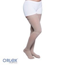 ORX-V1003 Diz Üstü Silikonlu Varis Çorabı Burnu Kapalı